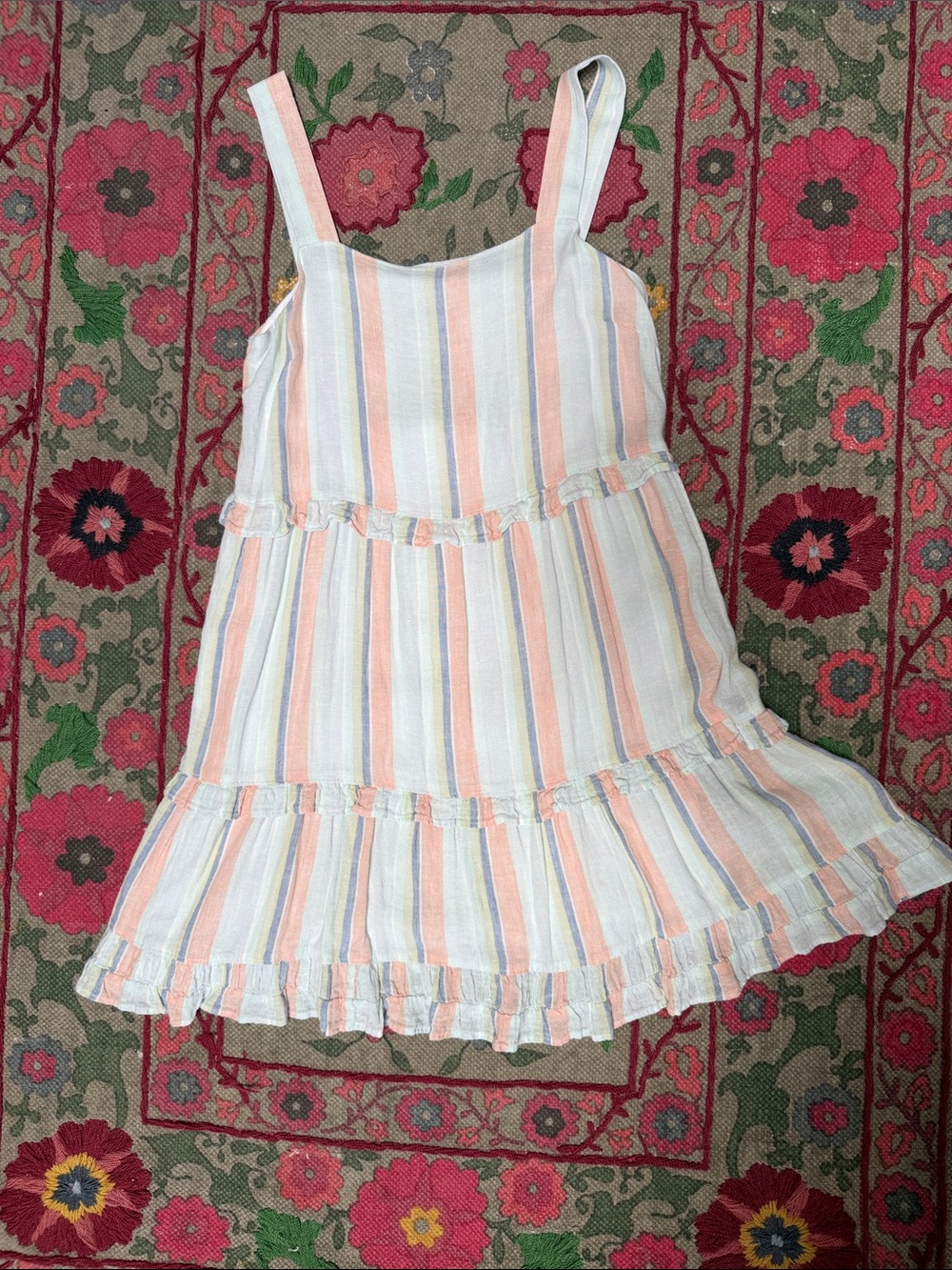 Rails Pastel Stripe Sundress in Peach, Blue & Green